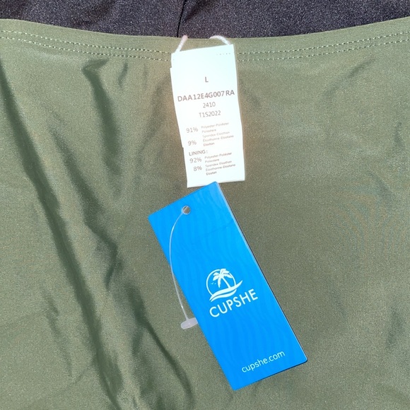 Olive Green one piece Bathing suit, Womens Large Never Worn - Picture 4 of 5